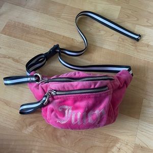 Juicy Couture Pink Velour Fanny Pack